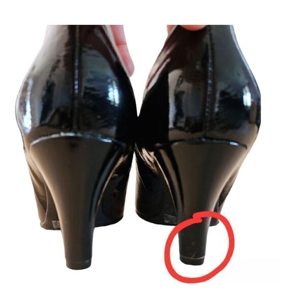 Clarks Artisan Black High Heel Patent Leather and Leather Upper Size 6 - Picture 7 of 12